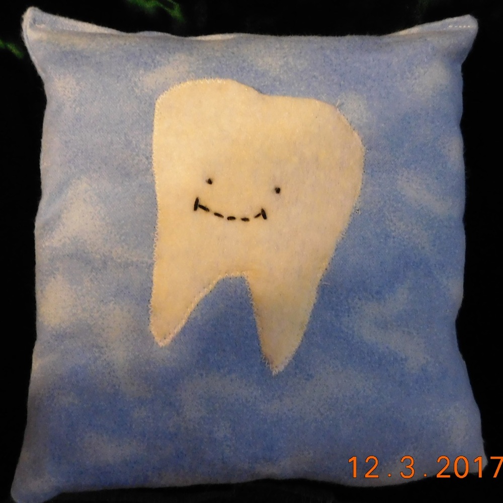 Tooth Fairy Pillow-8" by 8" Handcrafted