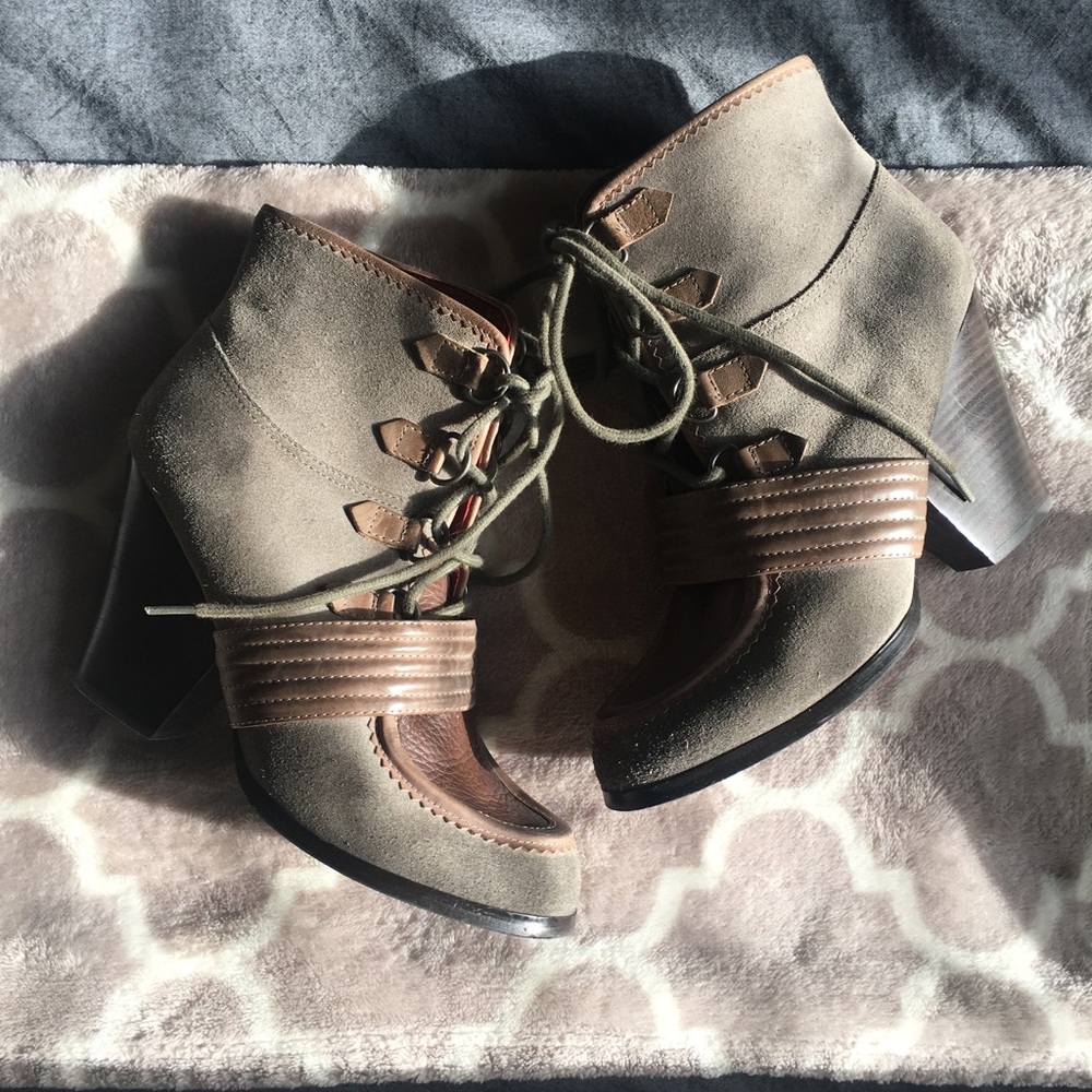 Luxury Rebel brown leather ankle boots size 40