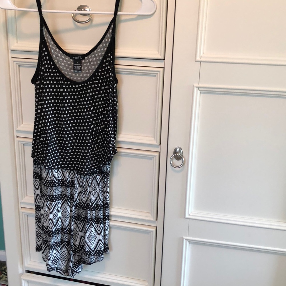 Black and white romper