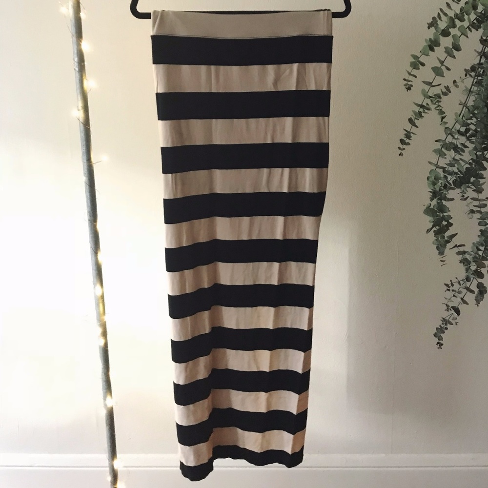 Free People Striped Body Con Skirt