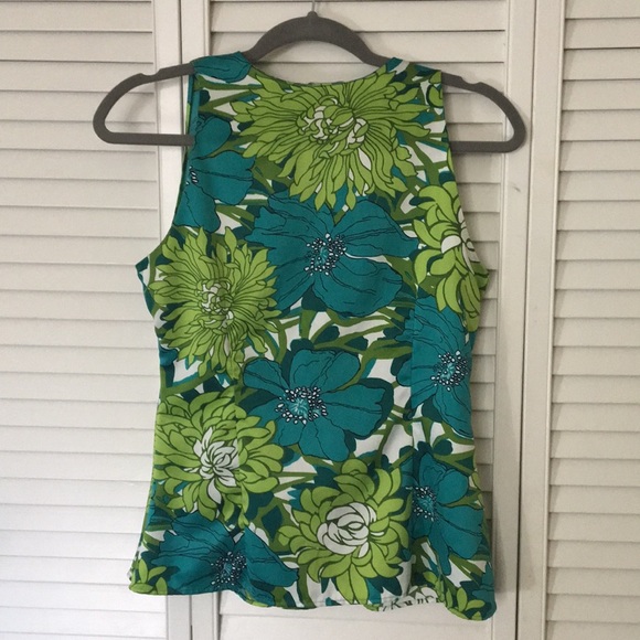 Ann Taylor floral sleeveless blouse - Picture 3 of 5