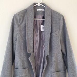 Grey 100% wool coat
