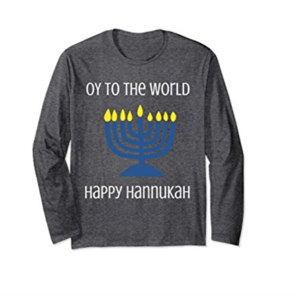 OY to the world happy hannukah long sleeve shirt