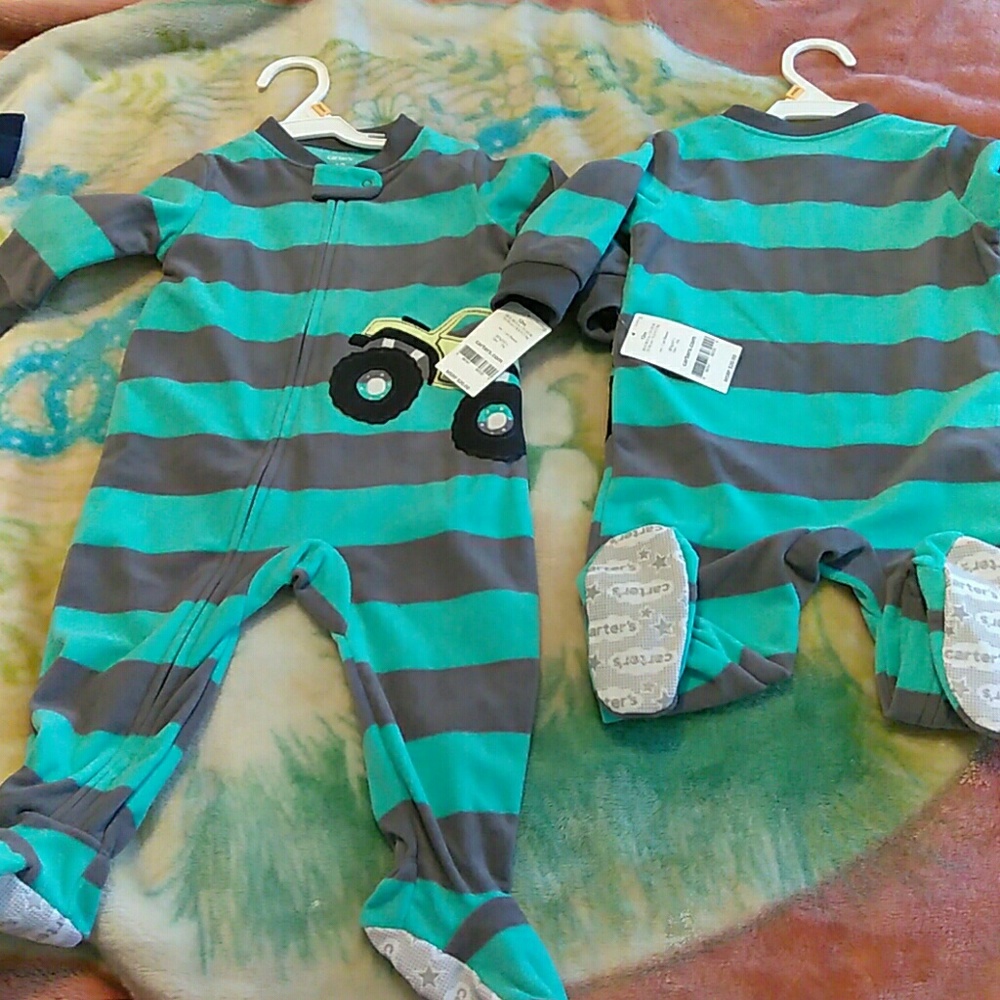 Twins. Carter's fleece PJ's. NWT. Priced separa