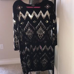 Express sequin dress