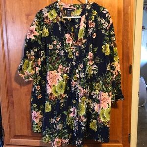 Navy floral shirt