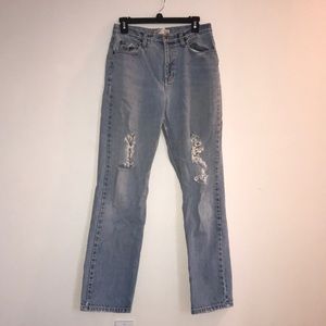 Distressed Mom Jeans