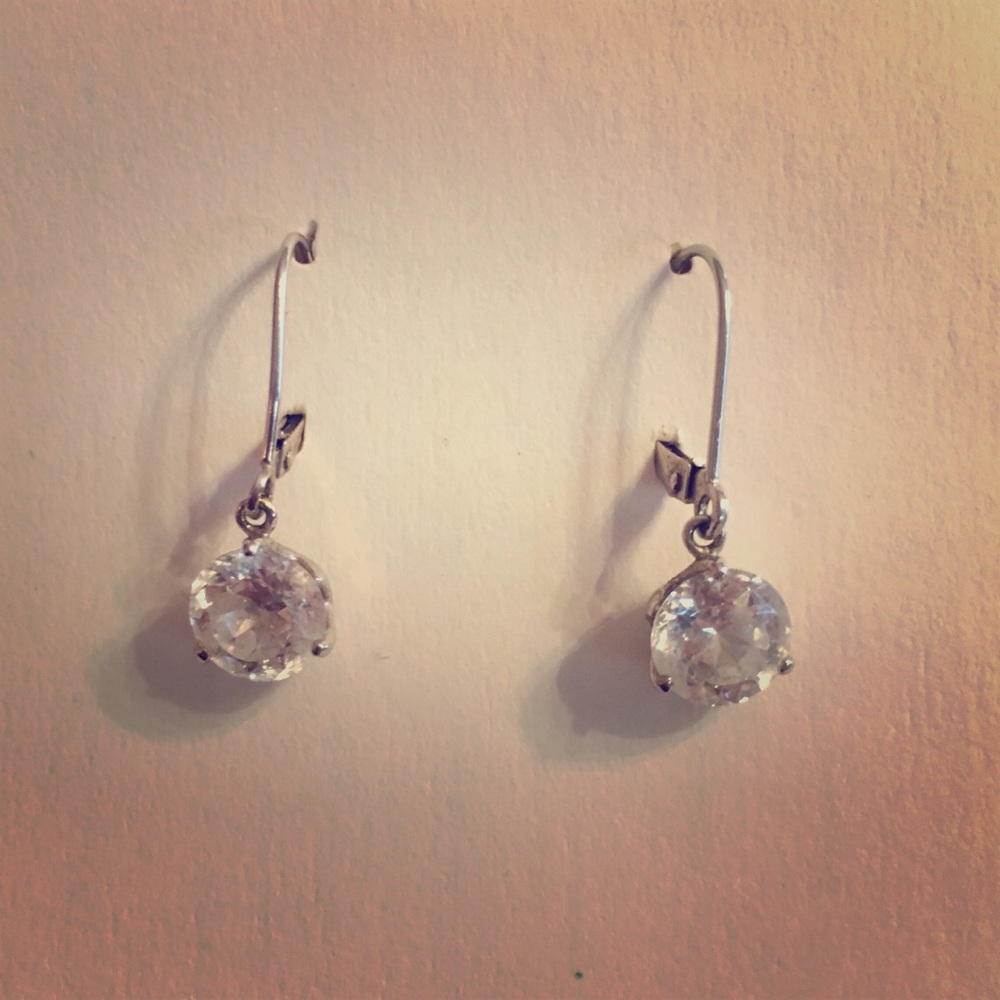 Timeless platinum clad cubic zirconia drops