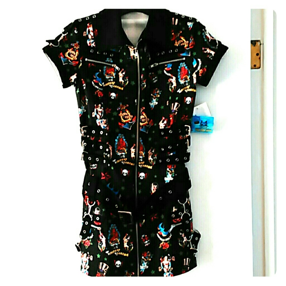 NWT Vintage "Hell Bunny" Belted Dress