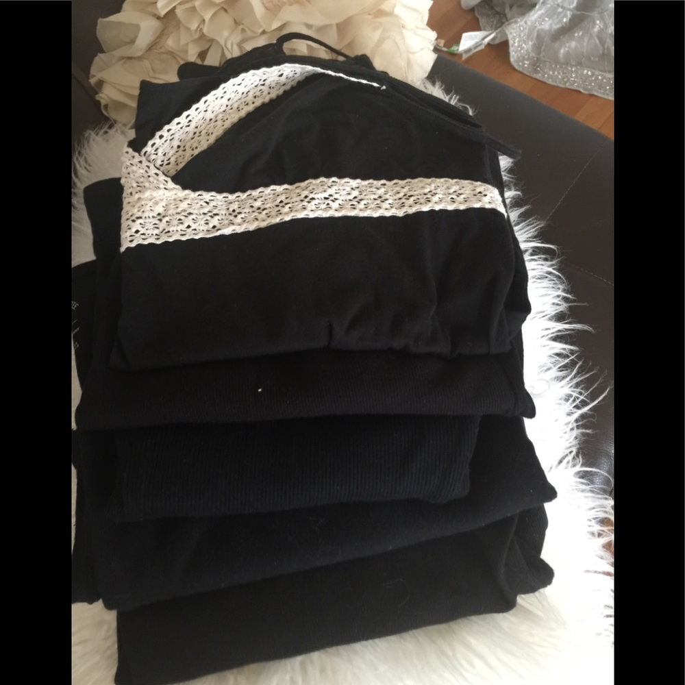5 different black tank tops, bundle for free!