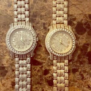 Sliver & Gold Diamond Cut Watches