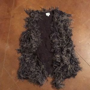 Brown furry vest