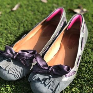 Corso Como Gray Suede Flats