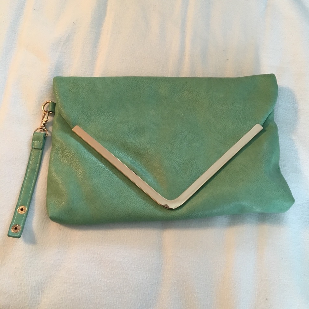 Mint colored purse/clutch