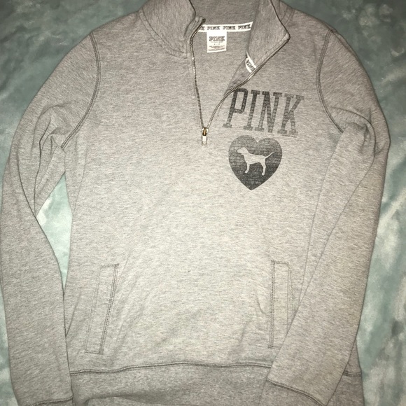 PINK Victoria's Secret Tops - Victoria’s Secret PINK 3/4 Zip Pullover