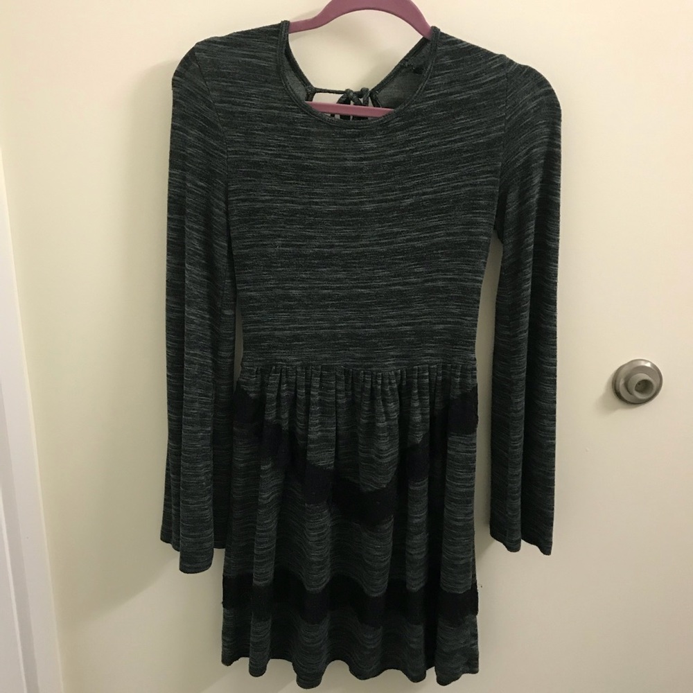 Francesca’s Dark Green Lace Sweater Dress