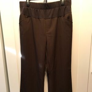 Brown maternity dress pants