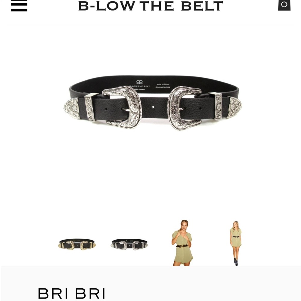B-Low the Belt : Silver Bri Bri Belt