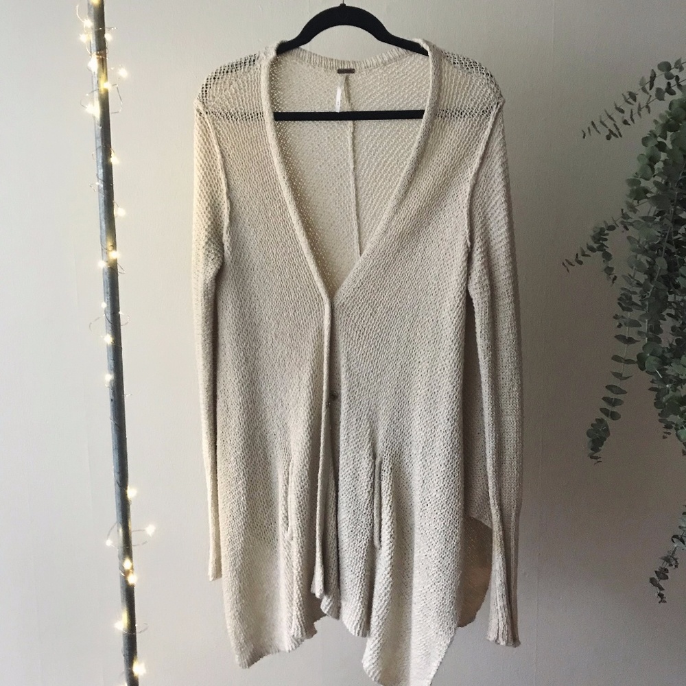 Free People Shark Hem Cardigan