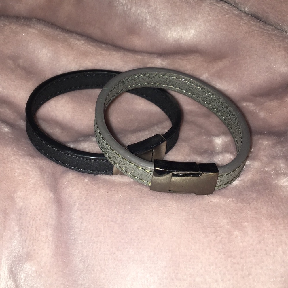 Gray & Black bracelet set