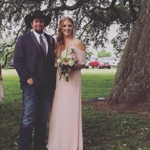 Show Me Your Mumu blush bridesmaid dress