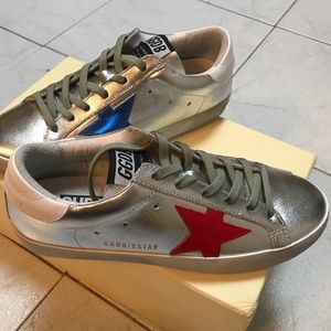 Silver tone sneakers