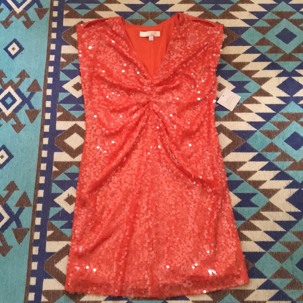 Aiden Mattox size 0 clear Sequin top.
