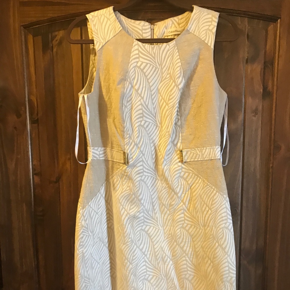 Calvin Klein Palm print dress