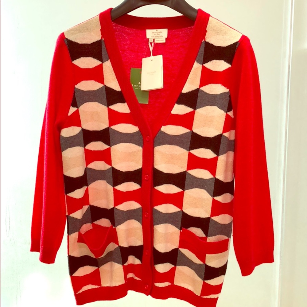 New Kate Spade cashmere/wool cardigan in medium