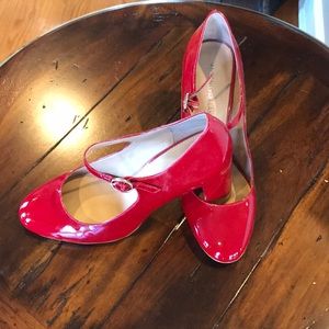 Antonio Melani Red Patent Leather Mary Janes