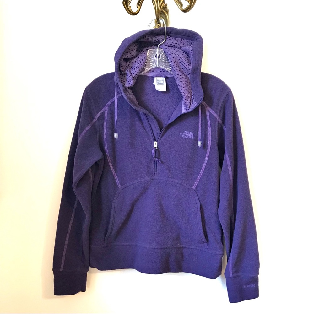 💜THE NORTH FACE💜 Purple Fleece Pull-Over Hoodie
