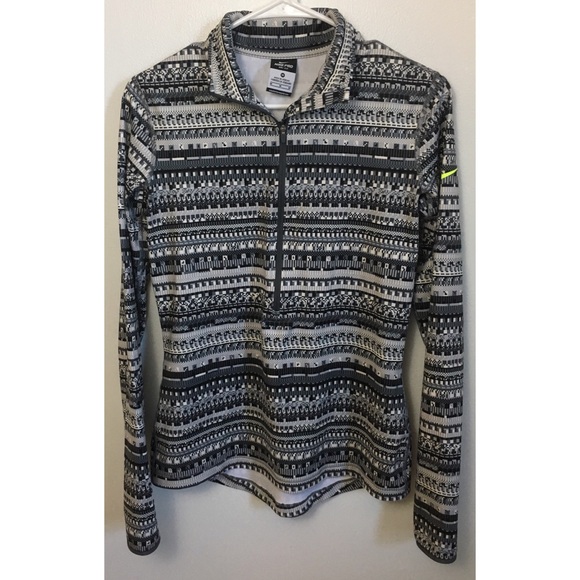 Nike Sweaters - Nike Pro Dri-Fit Gray Fair Isle Nordic Pullover