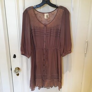 Taupe Lightweight Lace Dress! GENTLY USED!