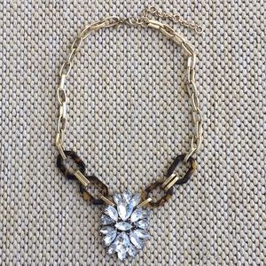 J. Crew Factory Tortoise Crystal Pendant Necklace