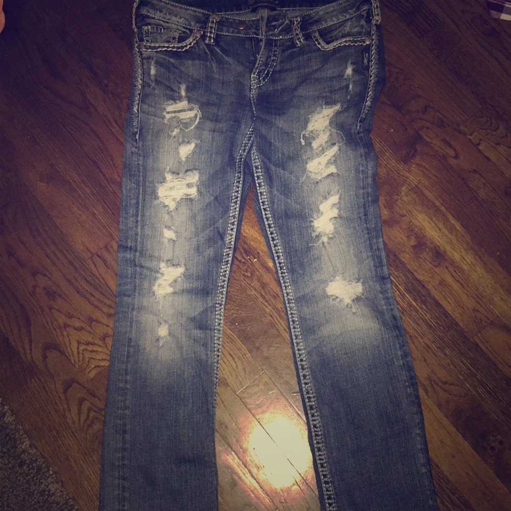 Stressed Silver Jeans!