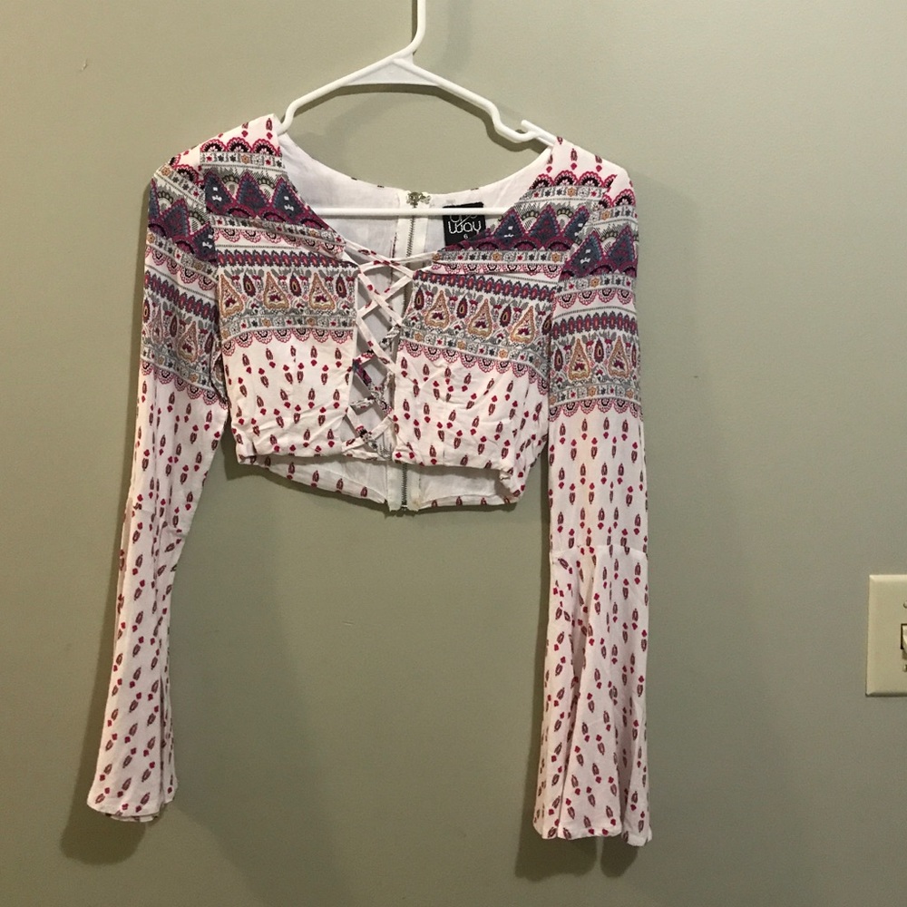 LF criss cross crop top