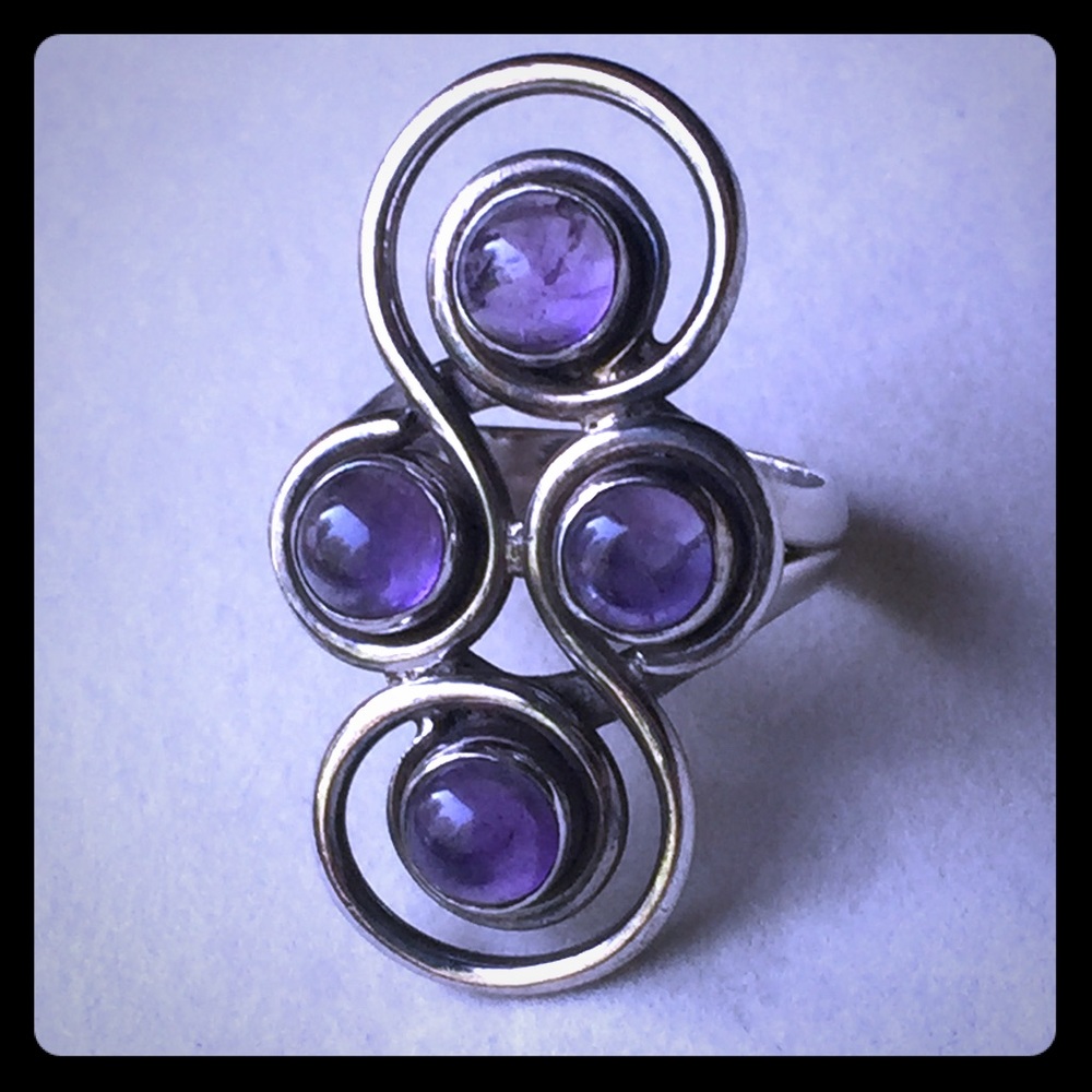 Amethyst & Sterling Ring