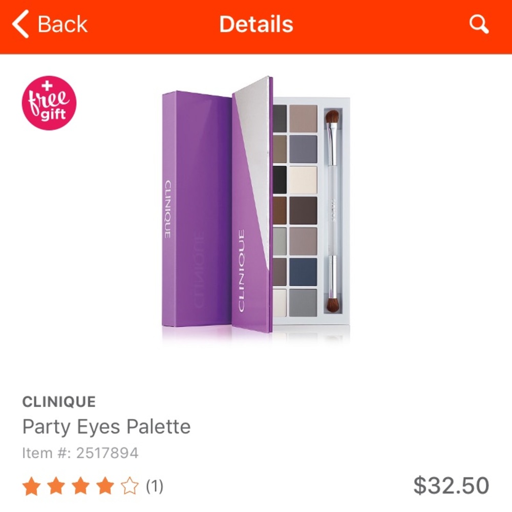 Clinique eyeshadow palette
