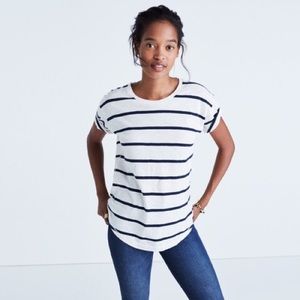 Madewell whisper cotton crewneck tee in stripe