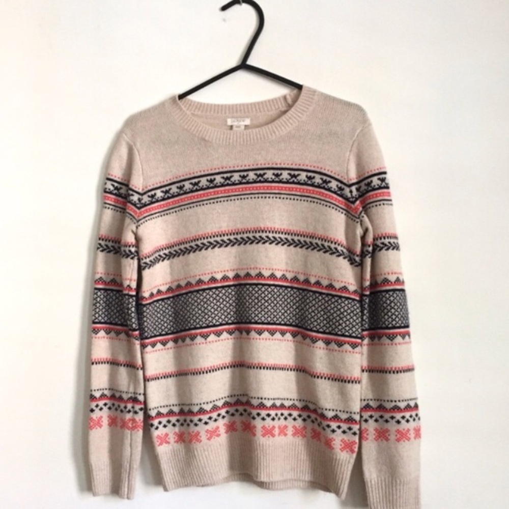 J. Crew Far Isle Knit Crew Neck Sweater - Picture 4 of 5
