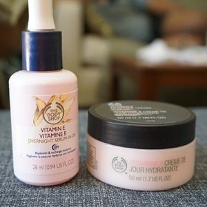 The Body Shop Vitamin E oil in serum & moisturizer