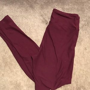 OS solid dark purple LuLaRoe leggings