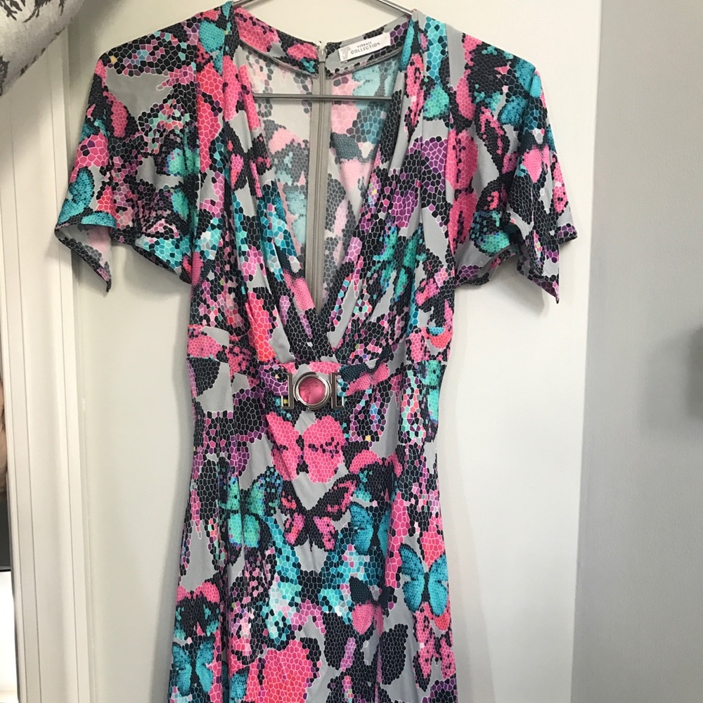 Versace vintage plunging neckline dress
