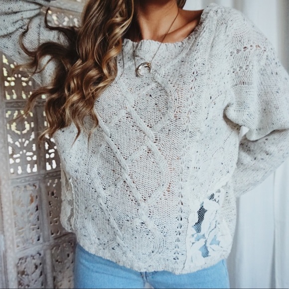 •Portland Knit Lace Sweater• - Picture 6 of 8