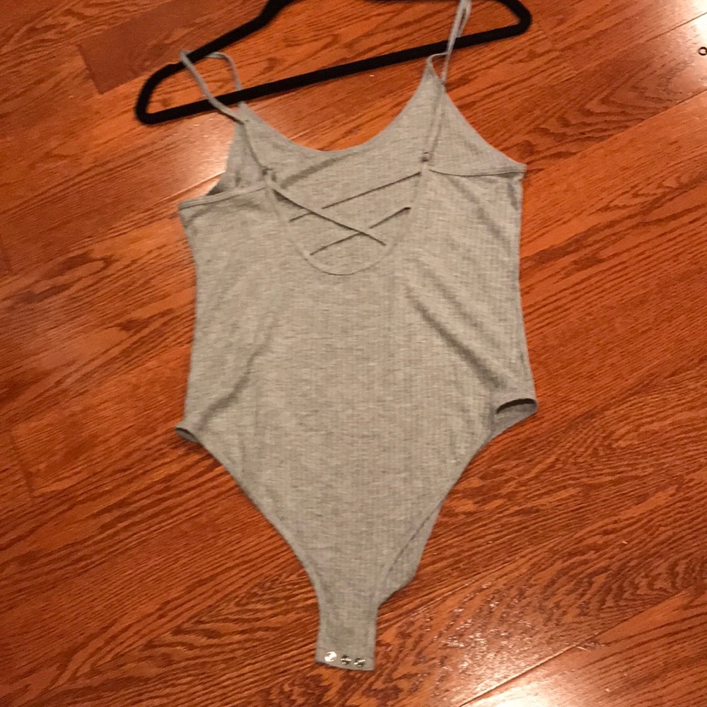 Gray boutique bodysuit