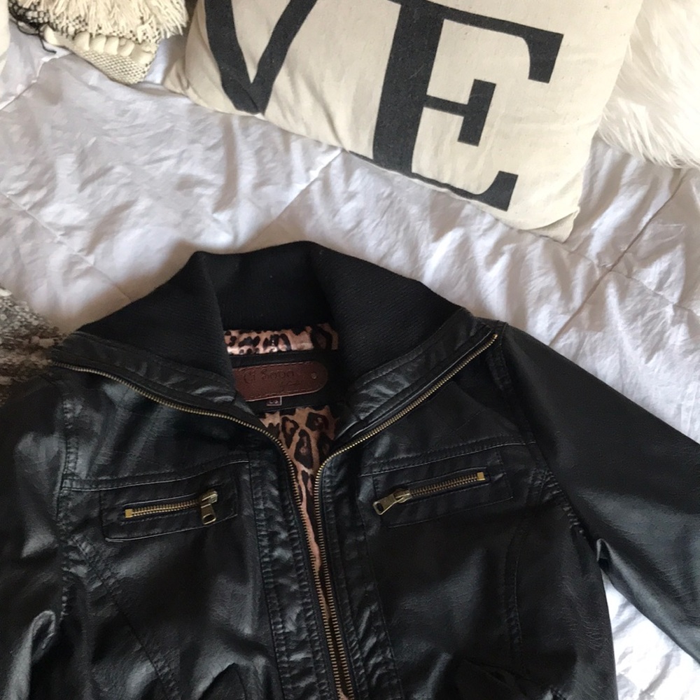 Black Faux Leather Jacket