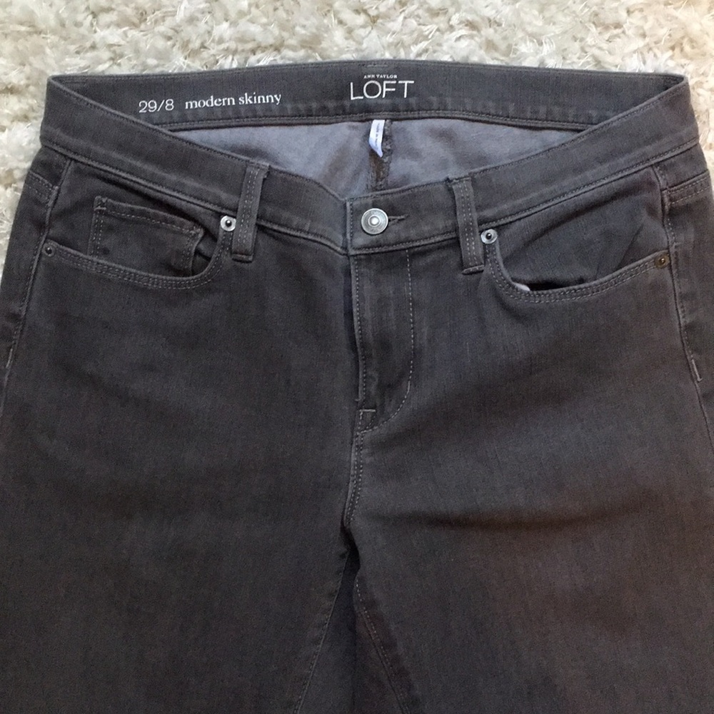 Ann Taylor Loft gray skinny jeans
