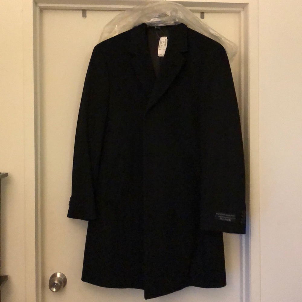 Jos A Bank Overcoat. Black. NWT $395