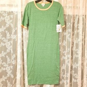 Lularoe Green and Peach Julia XS