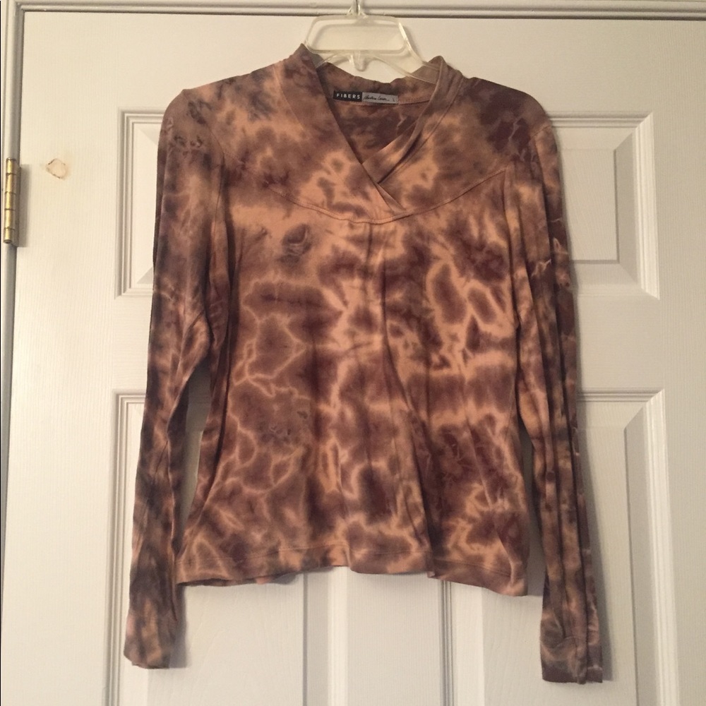 Top with tie dye print w/Softest cotton blend